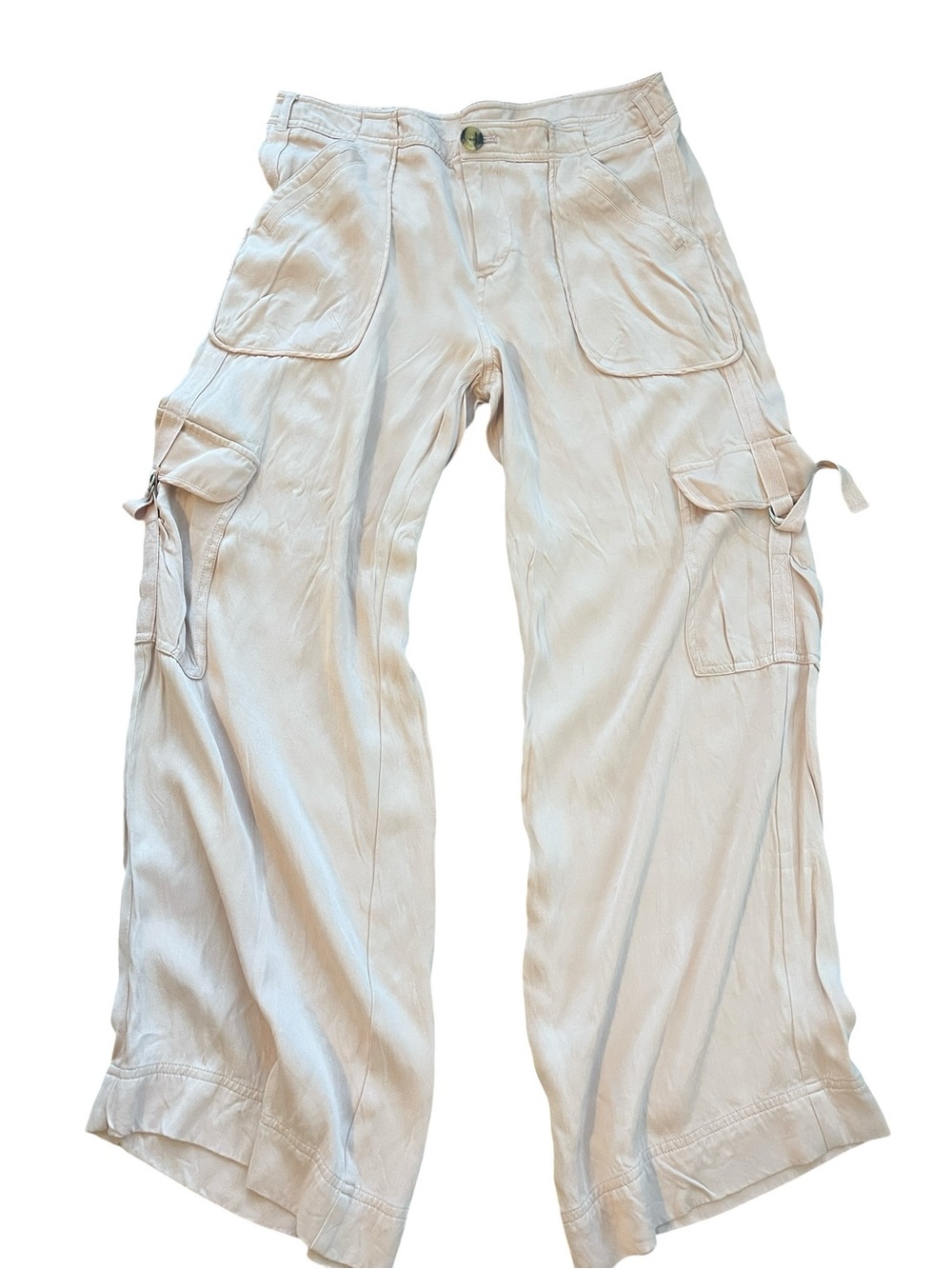 Anthropologie Beach Cargo Pants Orchid Pink Wide-Leg Size Size 8 - Picture 8 of 8